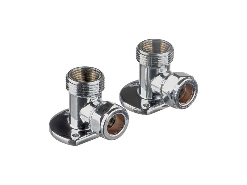 Pair Wallplate Elbows C.P.