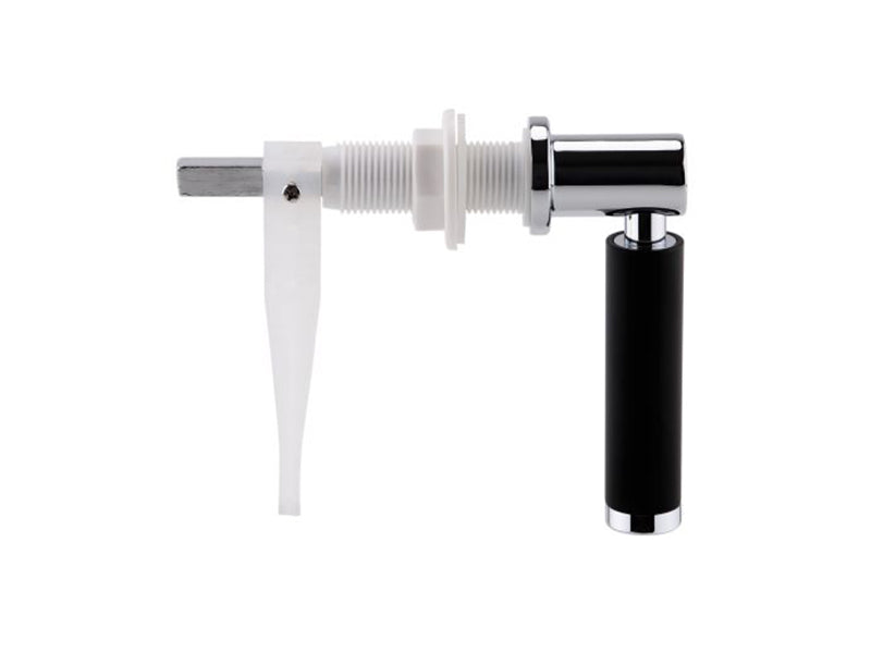 Contemporary Design Cistern Lever Set - Black Grip
