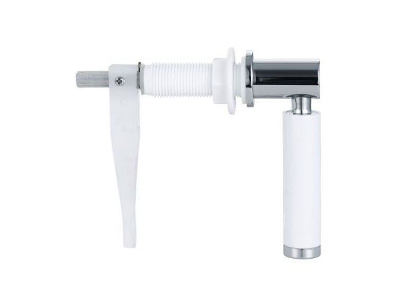 Contemporary Design Cistern Lever Set - White Grip