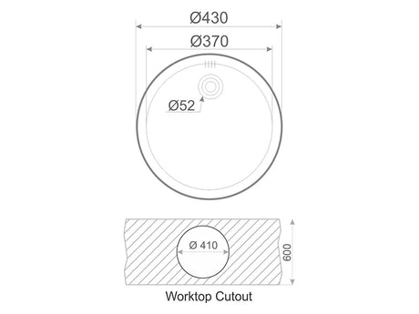 Crius 385mm x 150mm S/Steel Inset Sink without Drainers