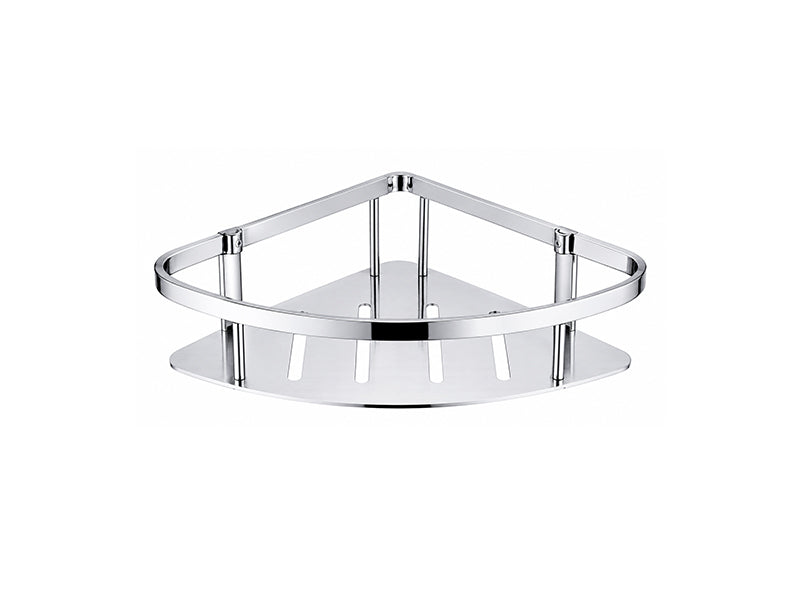 Single Corner Shower Caddy - Chrome Finish