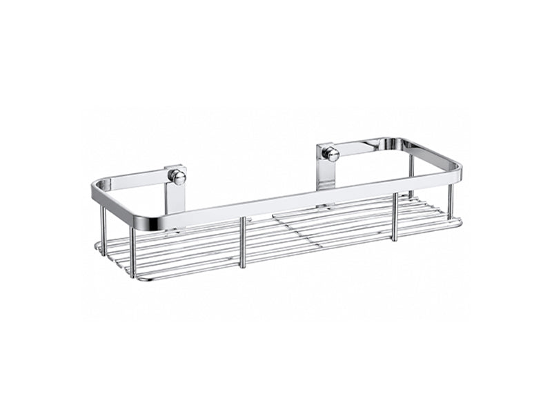Rectangular Single Shower Caddy - Chrome Finish