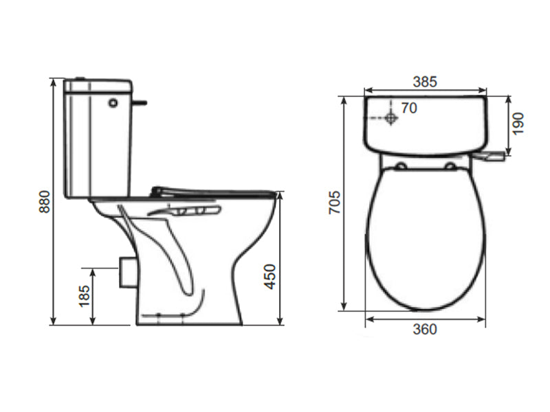 Sandringham Comfort Height Close Coupled WC