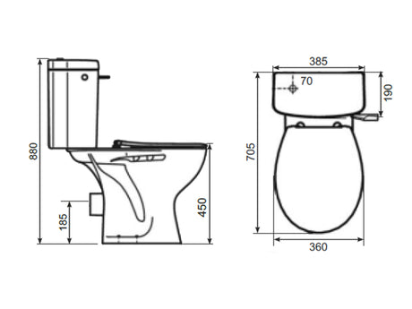 Sandringham Comfort Height Close Coupled WC