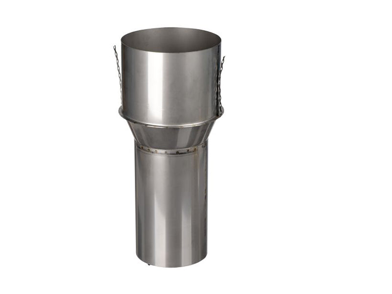 1mm Thick Grade 316 Stainless Steel Flue Pipe - Concentric Increaser Extended