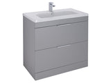 Elano 2 Drawers, Floor Standing Vanity Unit - Matt Dust Grey