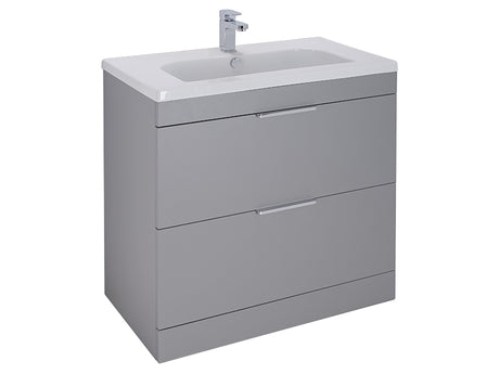 Elano 2 Drawers, Floor Standing Vanity Unit - Matt Dust Grey