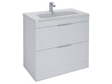 Elano 2 Drawers, Floor Standing Vanity Unit - Matt White