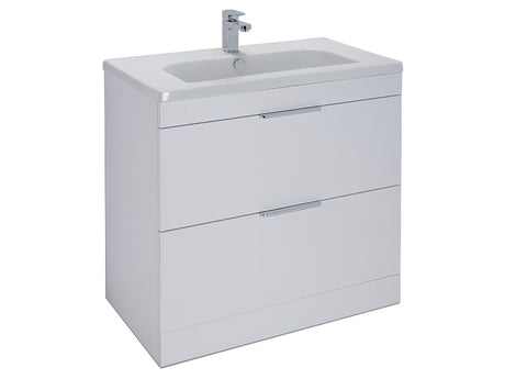 Elano 2 Drawers, Floor Standing Vanity Unit - Matt White