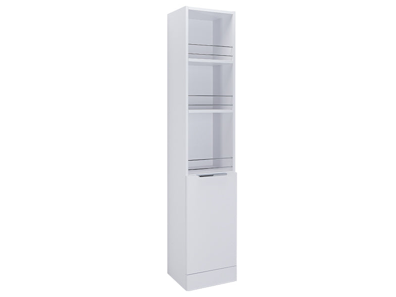 Elano 1 Door, Floor Standing Tall Boys - Matt White
