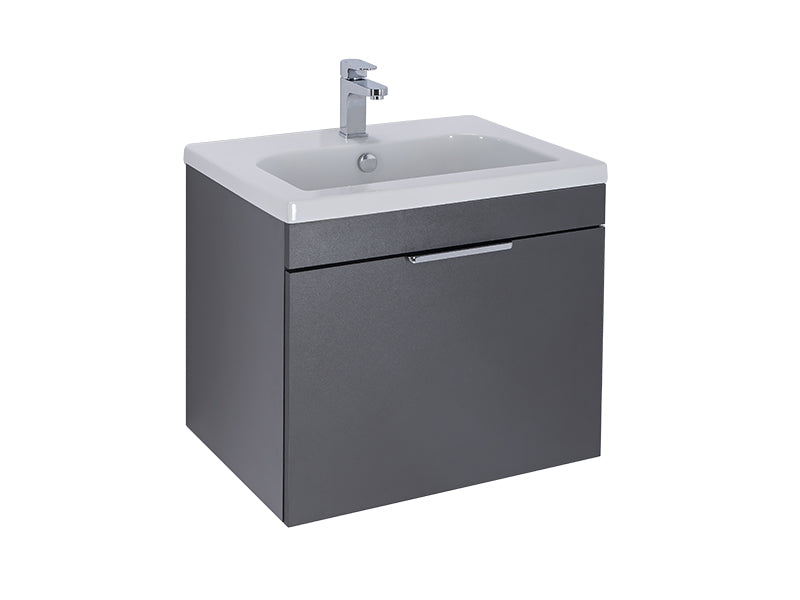 Elano 1 Drawer, Wall Hung Vanity Unit - Matt Anthracite