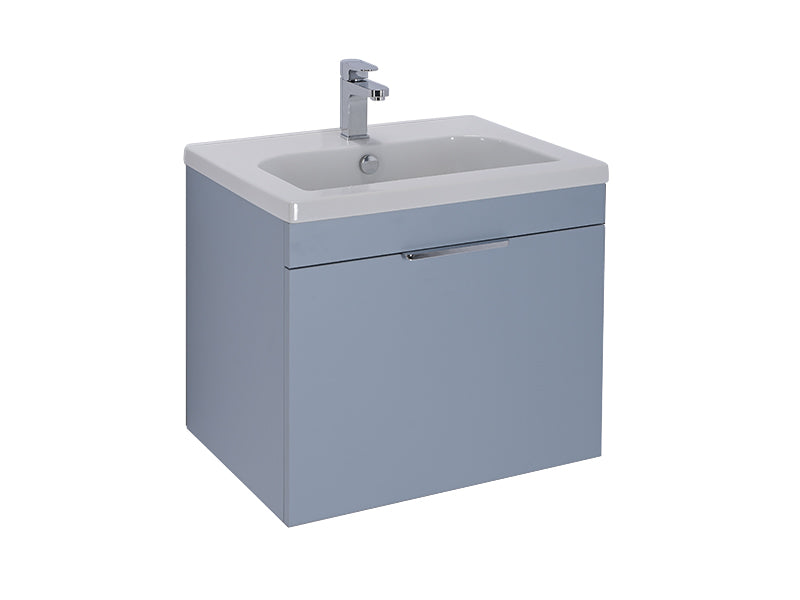 Elano 1 Drawer, Wall Hung Vanity Unit - Matt Denim Blue