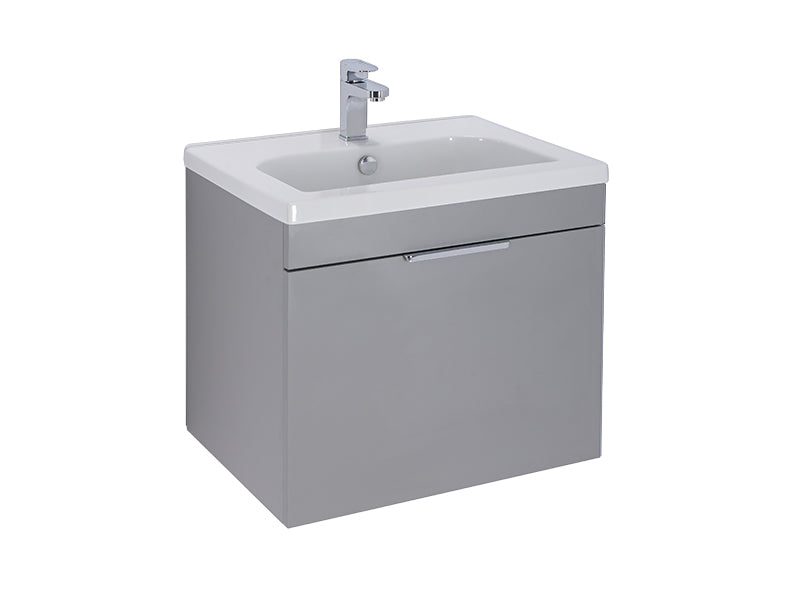 Elano 1 Drawer, Wall Hung Vanity Unit - Matt Dust Grey