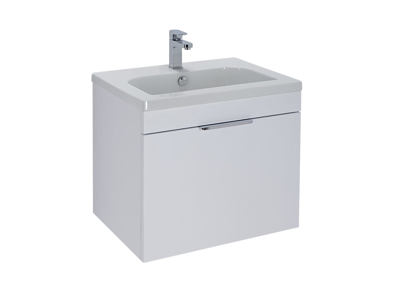 Elano 1 Drawer, Wall Hung Vanity Unit - Matt White