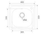 Eros 465mm x 435mm x 150mm S/Steel Inset Sink