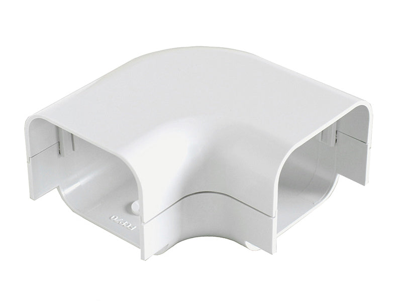 White Plastic Trunking - Plain Corner