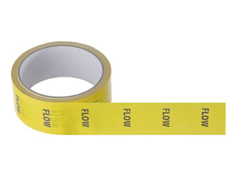 Flow Identification Tape - Black/Yellow