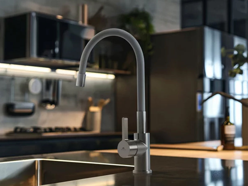 Rubineta Flexy-33 Monobloc Sink Mixer - Dark Grey