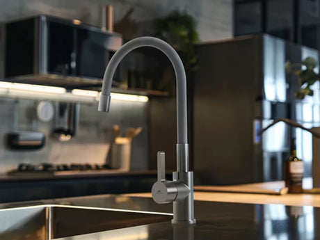 Rubineta Flexy-33 Monobloc Sink Mixer - Dark Grey