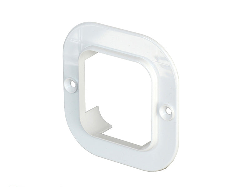 White Plastic Trunking - Flange Plate