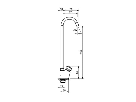 276mm Bottle Filling Commercial Tap