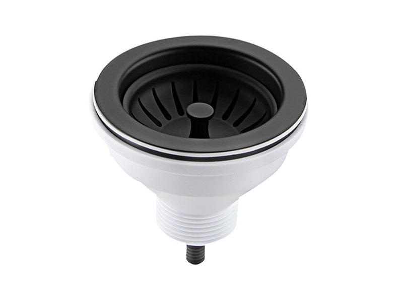 1 1/2" x 113mm Flange Basket Strainer Waste Only Centre Pin Model - Matt Black