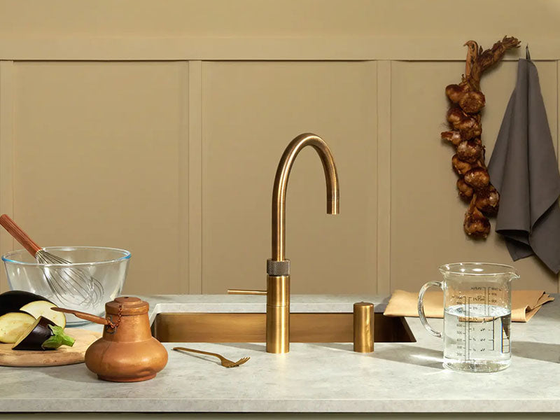 Quooker Fusion Round Boiling Water Tap - Patinated Brass Finish
