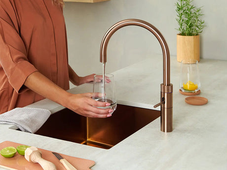 Quooker Fusion Round Boiling Water Tap - Rose Copper Finish