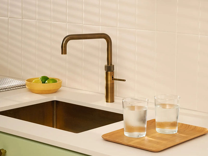 Quooker Fusion Square Boiling Water Tap - Patinated Brass Finish