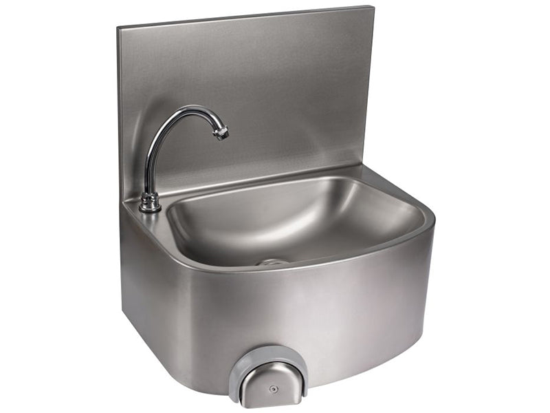 The Glyde Heavy Duty Knee Operated Hand Rinse Basin with Splashback