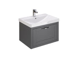 Hampton 1 Drawer, Wall Mounted Vanity Units - Serica Charcoal