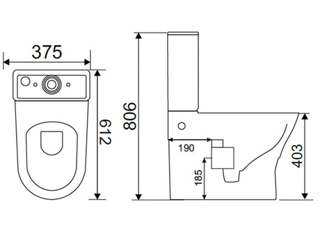 IDA WC Suite and Toilet Seat & Cover