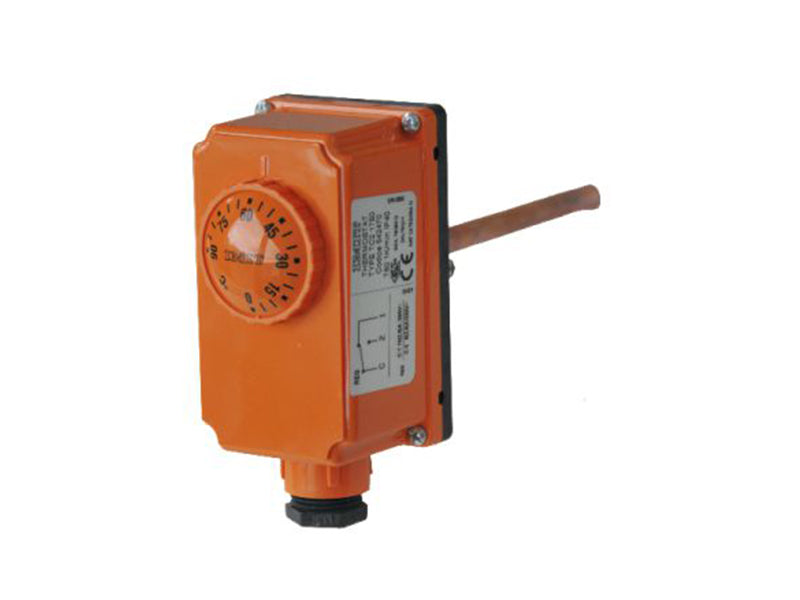 Single Adjustable Boiler Thermostats Rated IP40 - Temp. 0 - 90°C