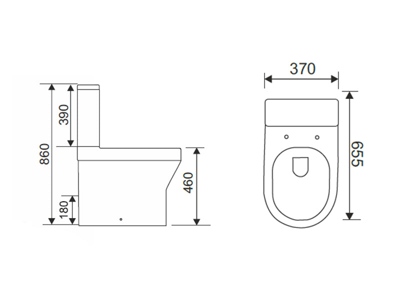 IVE Close Coupled WC Comfort Height Suite with Soft Close Seat & Cover - Fully BTW