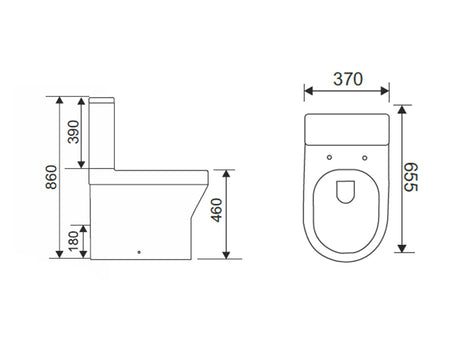 IVE Close Coupled WC Comfort Height Suite with Soft Close Seat & Cover - Fully BTW