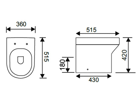 IVE WC Back to Wall Pan