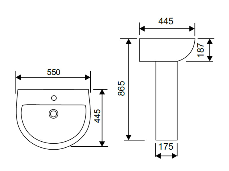 IVE Full Pedestal Sink