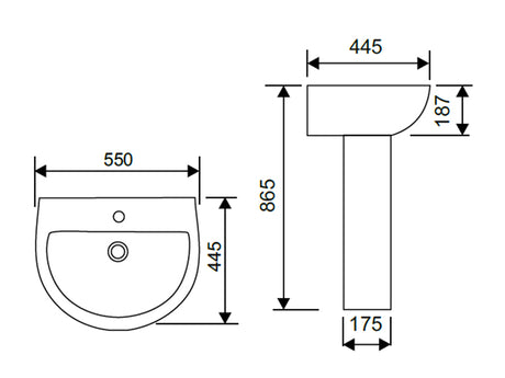 IVE Full Pedestal Sink