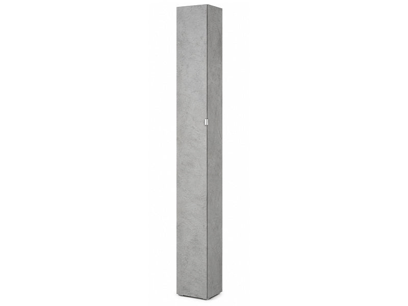 Kaka 1 Door, Wall Mounted Tall Unit - Concrete Grey