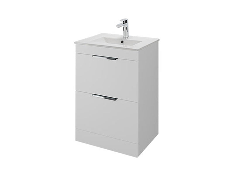 Kaka 2 Drawers, Floor Standing Vanity Units - Matt White