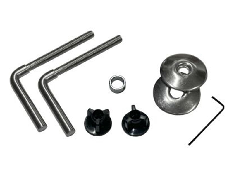Wirquin L Shaped S/Steel Toilet Seat Hinge Kit