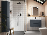 Lunar 2 Drawers, Wall Mounted Units - Satin Grey
