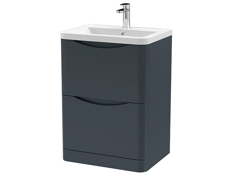 Lunar 2 Drawers, Floor Standing Units - Satin Anthracite