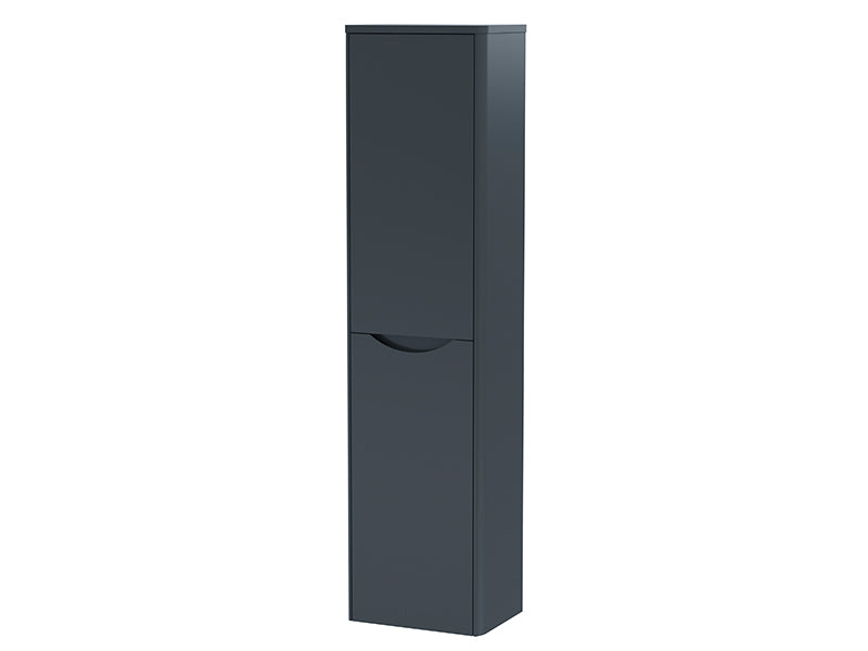 Lunar 2 Doors, Wall Mounted Tall Cabinets - Satin Anthracite