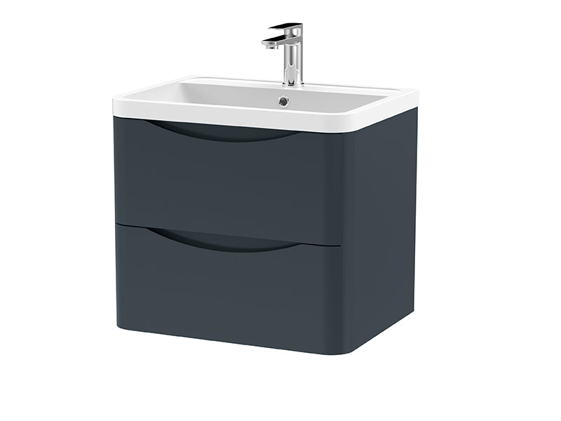 Lunar 2 Drawers, Wall Mounted Units - Satin Anthracite