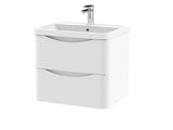 Lunar 2 Drawers, Wall Mounted Units - Gloss White