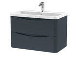 Lunar 2 Drawers, Wall Mounted Units - Satin Anthracite
