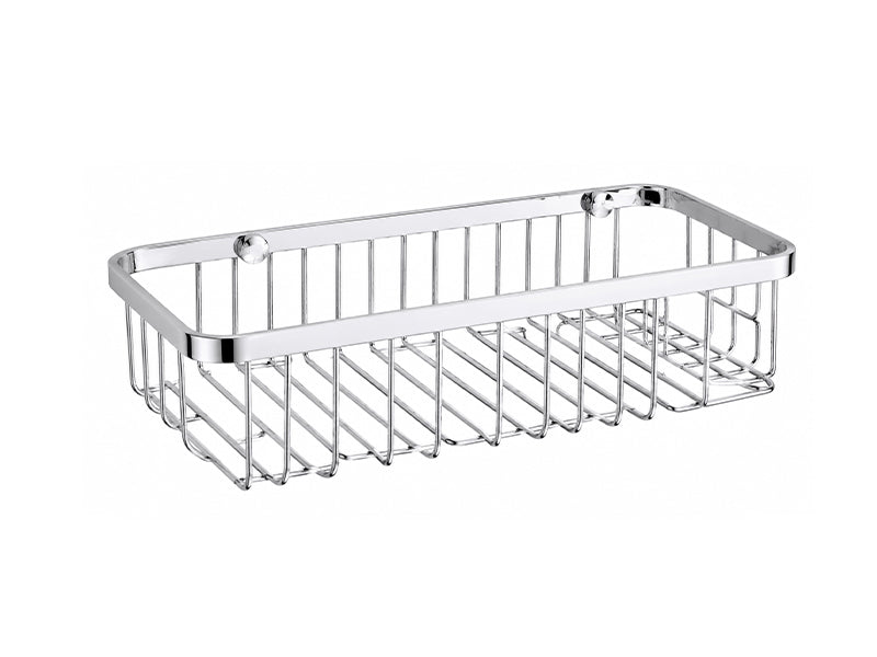 Chrome Rectangular Single Shower Basket