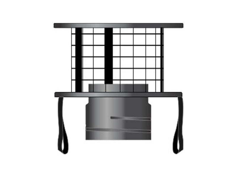 Multiflex Flexible Flue Liner - Screw Fit Black Pot Hanger Rain Cap