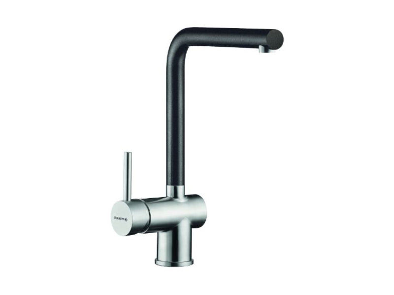 Pyramis Mandolin Sink Mixers - Stainless Steel & Black Finish